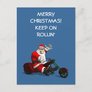 Jultomten på strejk helg vykort