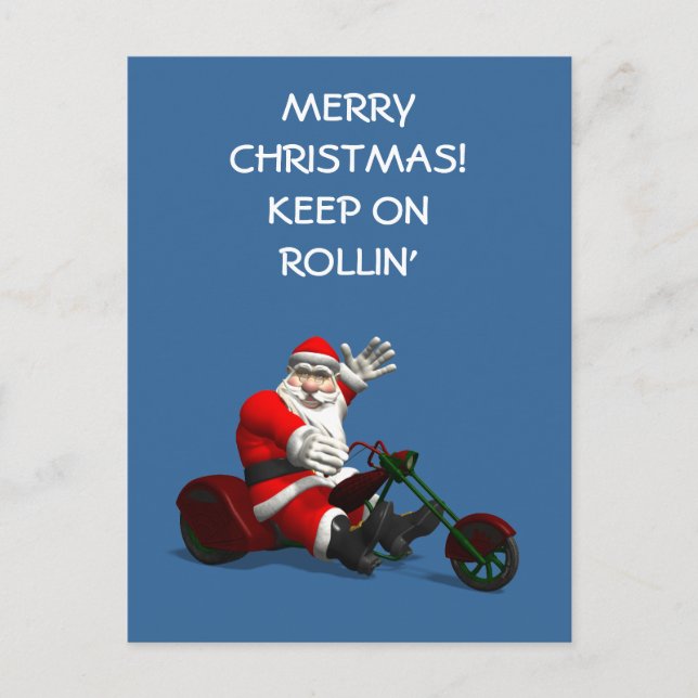 Jultomten på strejk helg vykort (Framsida)