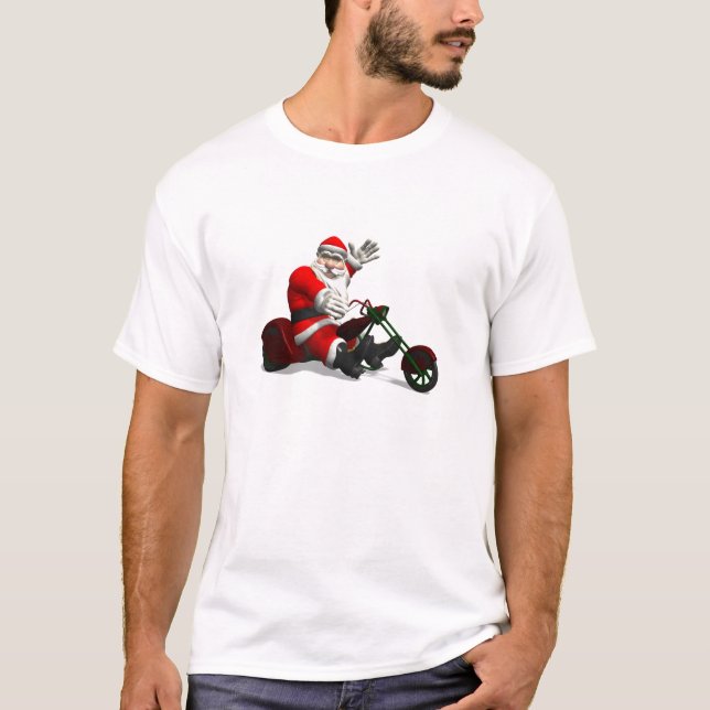 Jultomten på Trike T Shirt (Framsida)