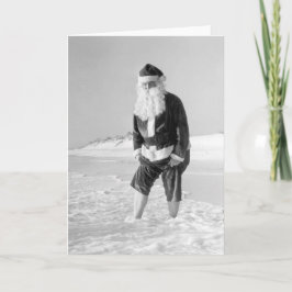Jultomten på visitkortet helgkort