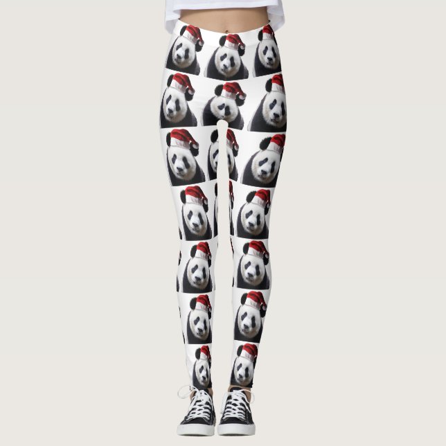 Jultomten Panda Bear Leggings (Framsida)
