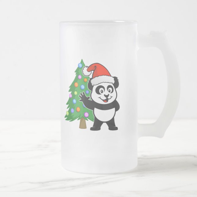 Jultomten Panda Frostat Ölglas (Höger)