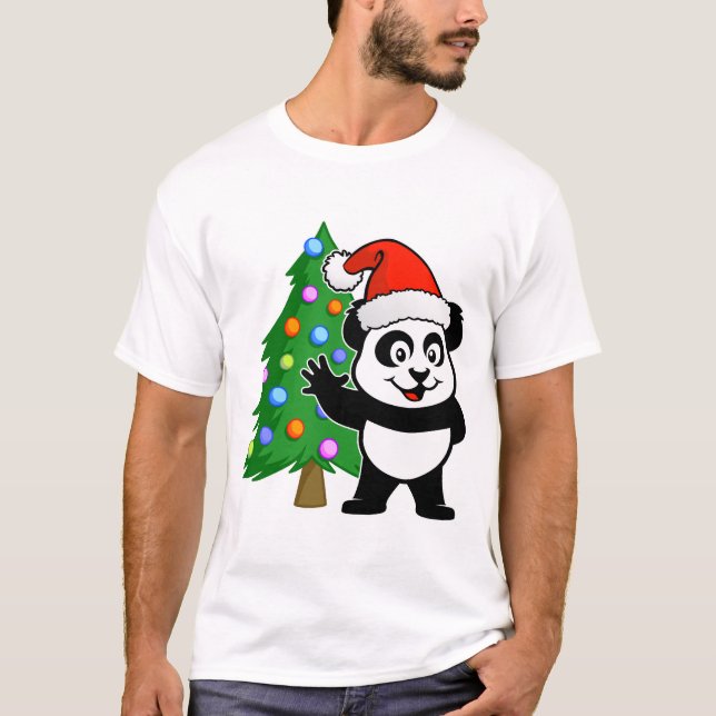Jultomten Panda Tee Shirt (Framsida)