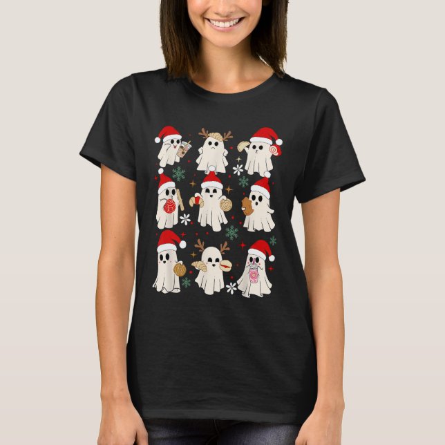 jultomten Pantasmas Ghost Santa Conchas T Shirt (Framsida)