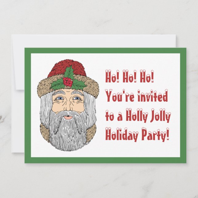 Jultomten/Pappa jul Inbjudningar (Framsida)