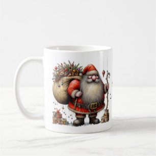Jultomten Pappa jul med sin Leksak Bag Kaffemugg