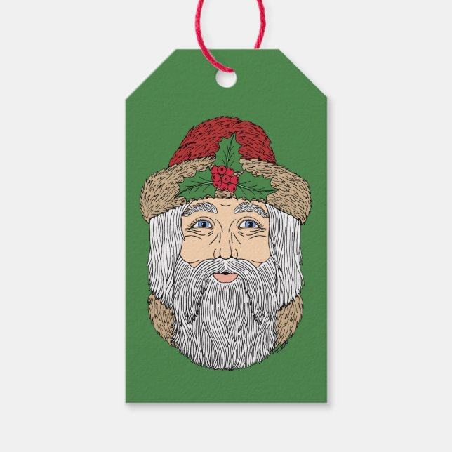 Jultomten/Pappa jul Presentetikett (Framsidan)