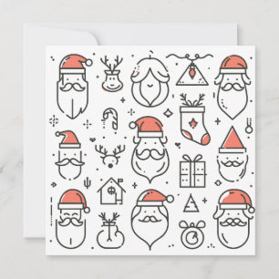 Jultomten Pappa jul presentkonst Julkort