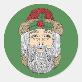 Jultomten/Pappa jul Runt Klistermärke