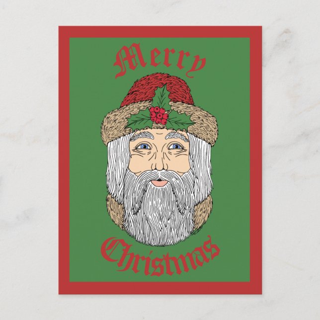 Jultomten/Pappa jul Vykort (Framsida)