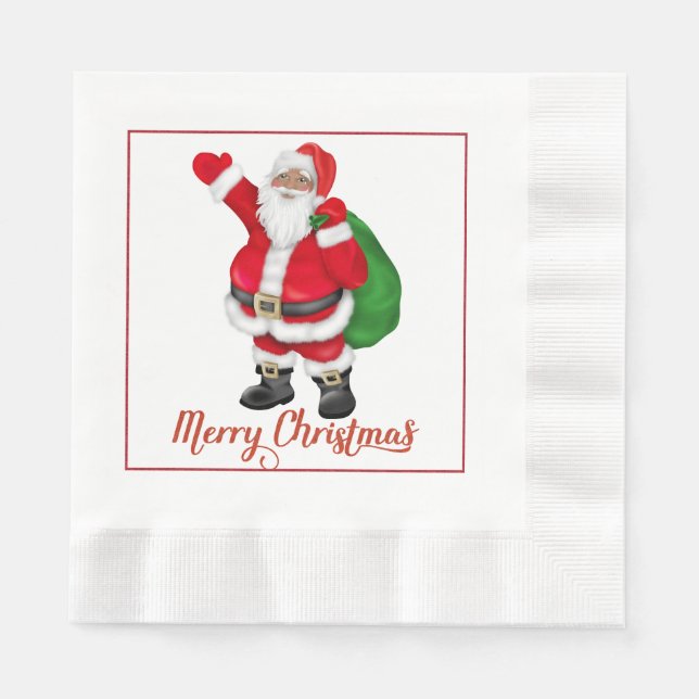 Jultomten Papper Napkins Pappersservett (Framsidan)