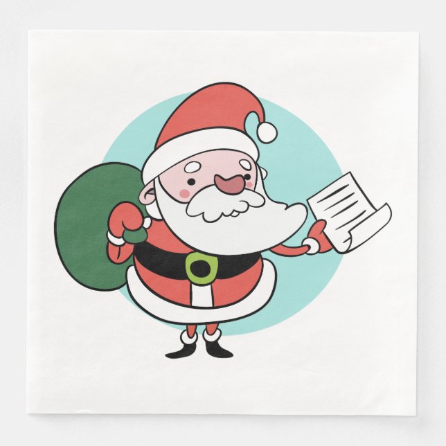 Jultomten pappra blöjor pappersservett (Framsida)