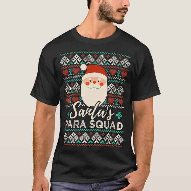 Jultomten Paraprofessionella lärare jul T Shirt (Framsida)