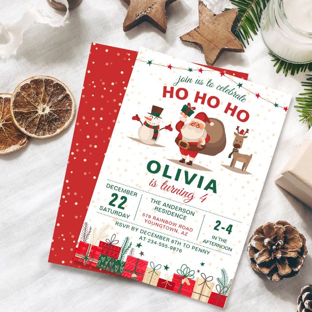 Jultomten Party jul-Helgdag Inbjudningar (Skapare uppladdad)