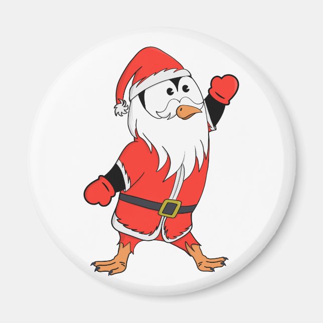 Jultomten Penguin Redo till jul Magnet (Framsidan)