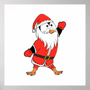 Jultomten Penguin Redo till jul Poster