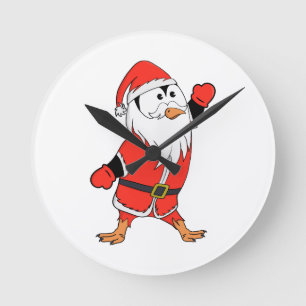 Jultomten Penguin Redo till jul Rund Klocka