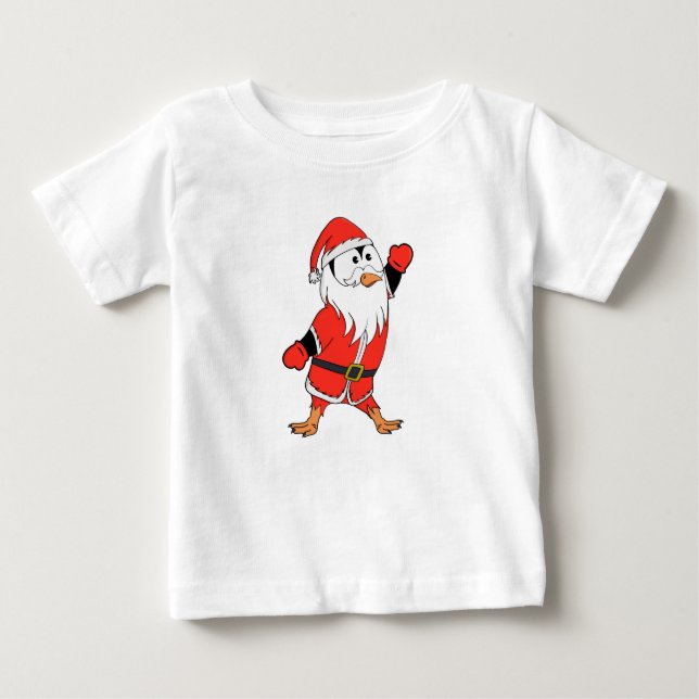 Jultomten Penguin Redo till jul T Shirt (Framsida)