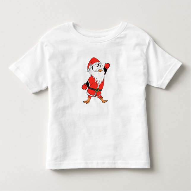 Jultomten Penguin Redo till jul T Shirt (Framsida)