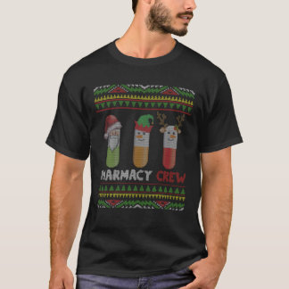 jultomten Pharmacy Crew jul Pills Snögubbe T Shirt