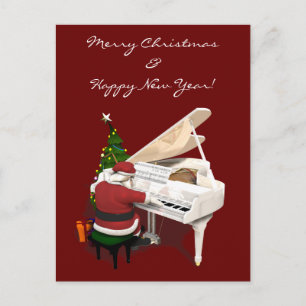 jultomten Pianist Helg Vykort