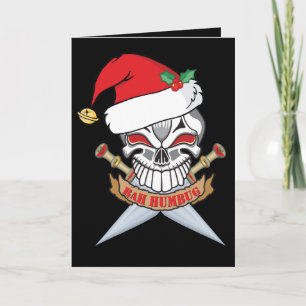 Jultomten Pirat Skull Helgkort