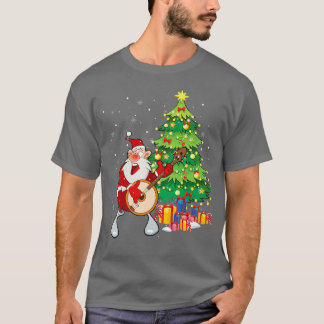 Jultomten Play Banjo Nearby Julgran Funny T Shirt