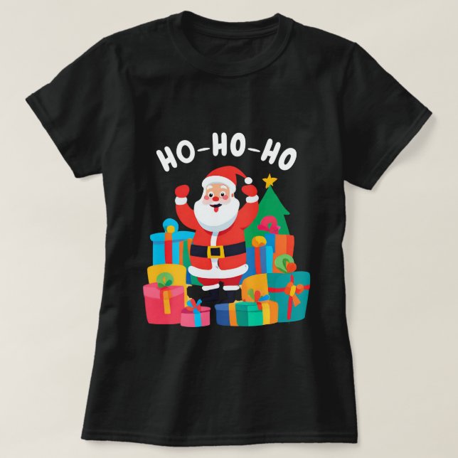 Jultomten Playful HO-HO-HO-jul T-Shirt (Design framsida)