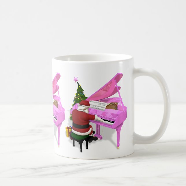 Jultomten Plays Rosa Piano Kaffemugg (Höger)