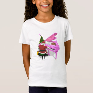 Jultomten Plays Rosa Piano T Shirt