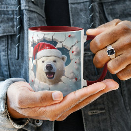 Jultomten Polar Bear Snö Wall Mugg