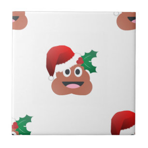 jultomten poop emoji kakelplatta