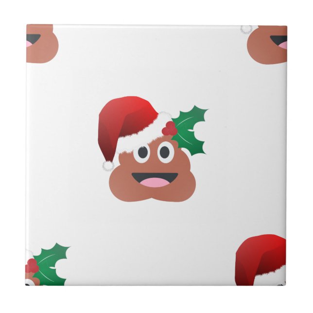 jultomten poop emoji kakelplatta (Framsidan)