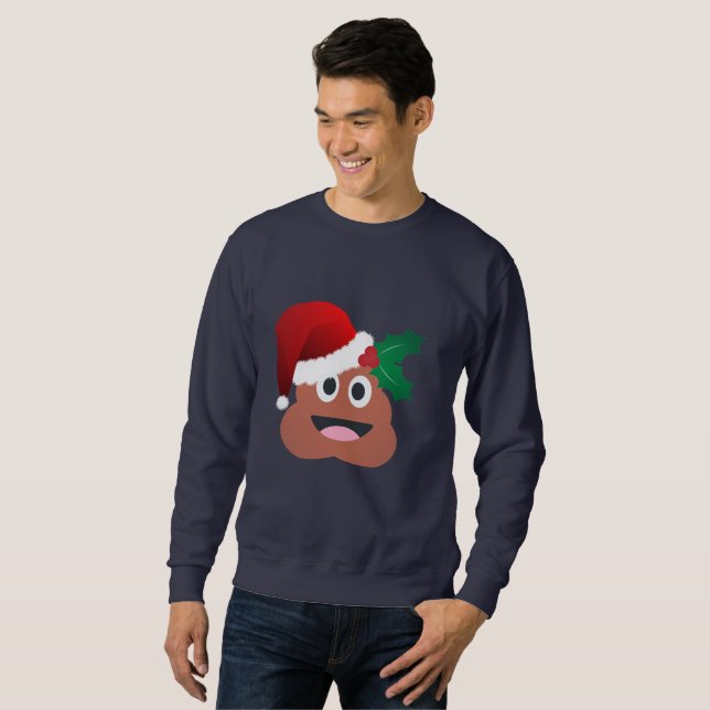 jultomten poop emoji manar sweatshirt (Hel framsida)