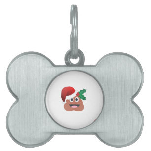 jultomten poop emoji namnbricka husdjur