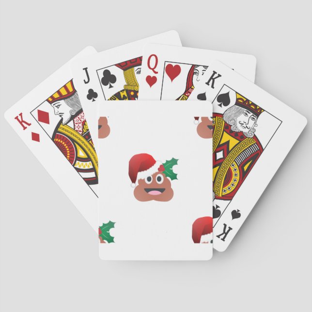 jultomten poop emoji spelkort (Baksidan)