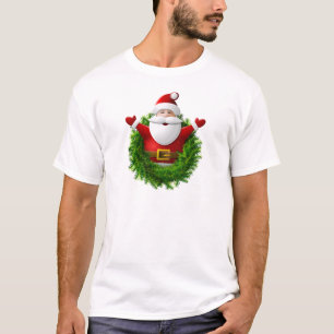 Jultomten poppar ut ur en julkran t shirt