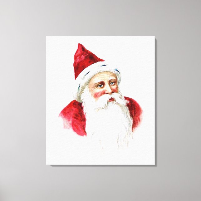 Jultomten Porträtt Canvastryck (Framsida)