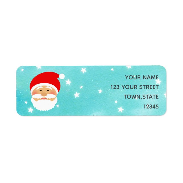 Jultomten Porträtt Cute Returadress Returadress Etikett (Framsidan)