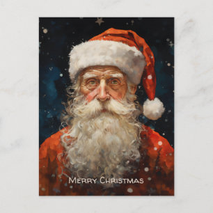 Jultomten Porträtt Van Gogh Stil Helg Vykort