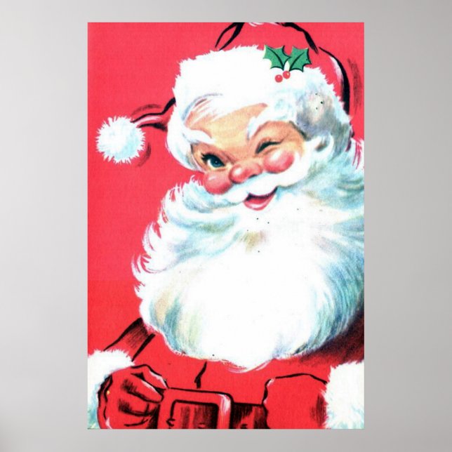 Jultomten Poster konst för julen (Framsidan)