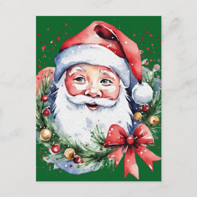 Jultomten presentidéer helg vykort (Framsida)