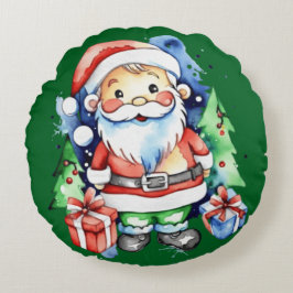 Jultomten presentidéer rund kudde