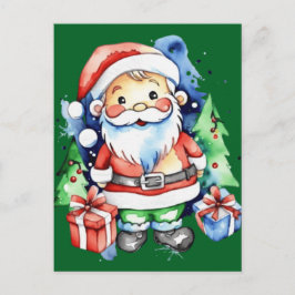 Jultomten presentidéer vykort