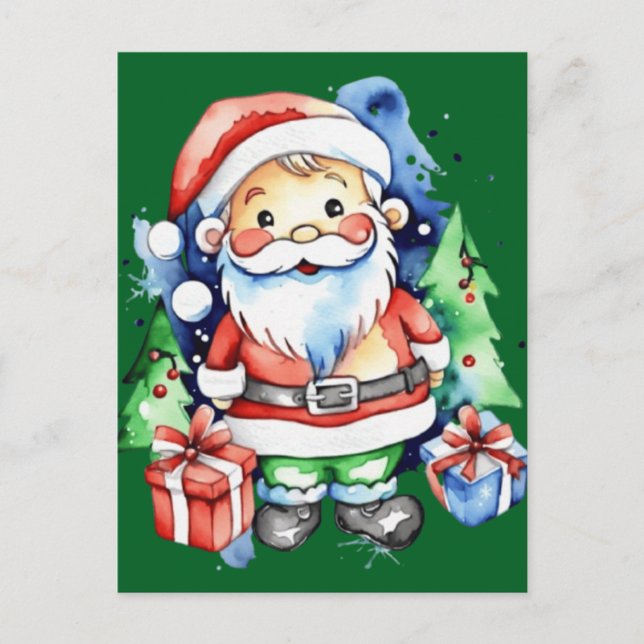 Jultomten presentidéer vykort (Framsida)