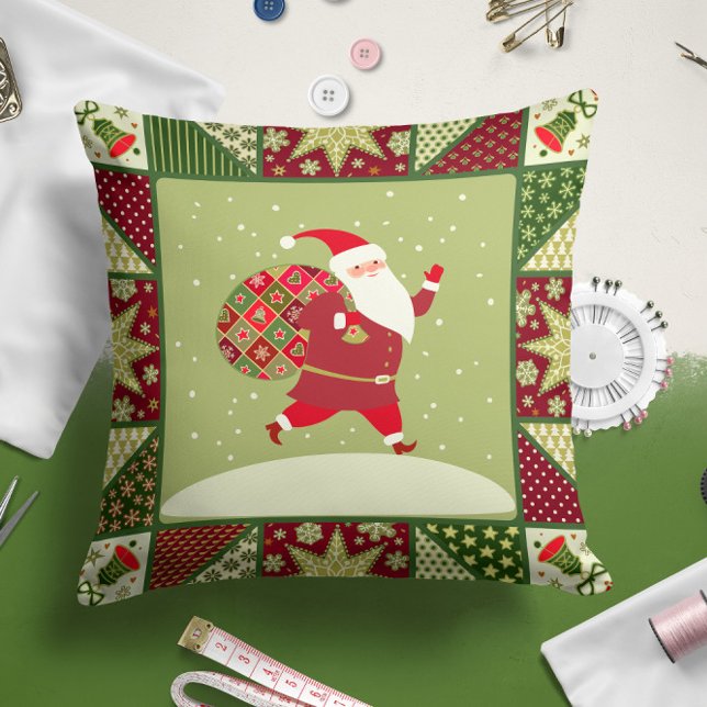 Jultomten Quilt | Jul Dekorativ kudde (Skapare uppladdad)