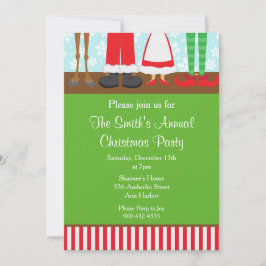 Jultomten Reindeer Feet Inbjudningar