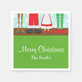 Jultomten Reindeer Feet Pappersservett