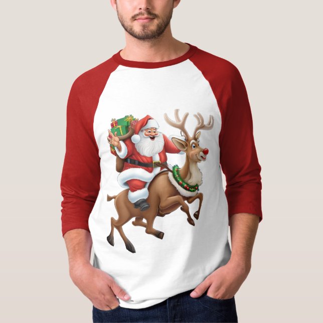 Jultomten Reindeer Manar Sweatshirt T-Shirt (Framsida)