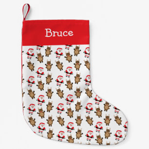 Jultomten Reindeer Personalize White Liten Julstrumpa